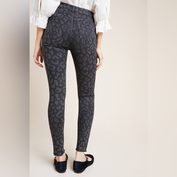 NWT Anthropologie DL1961 Farrow Leopard High-Rise Skinny Jeans - Size 29 - Picture 2 of 6